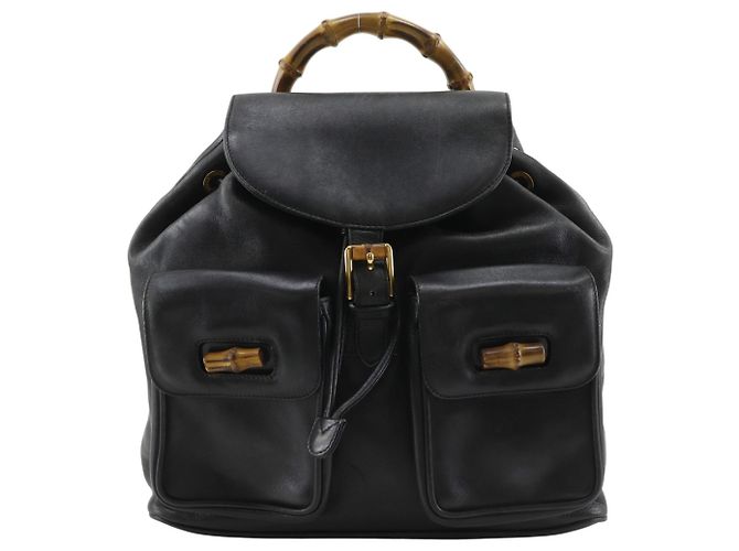 Gucci Bamboo Backpack Black