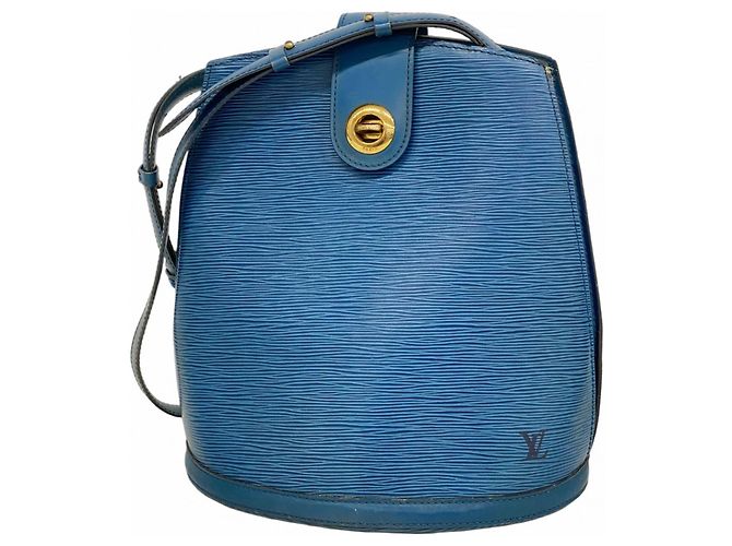 Borsa a Spalla Louis Vuitton Epi Cluny Blu