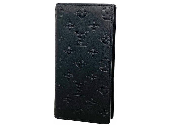 Portafoglio lungo Brazza Monogram Shadow Louis Vuitton Nero
