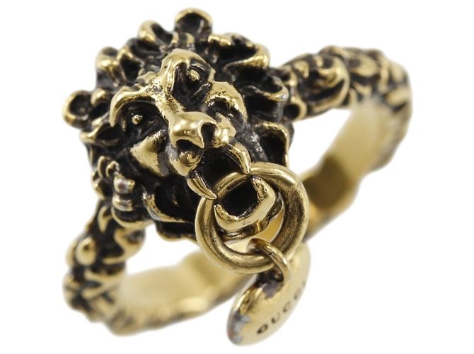 Gucci Lion Head Ring Goldbeschichtet Golden