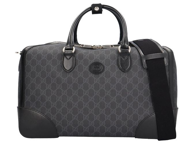 Borsa Spolverino Gucci Interlocking G Marrone Nero
