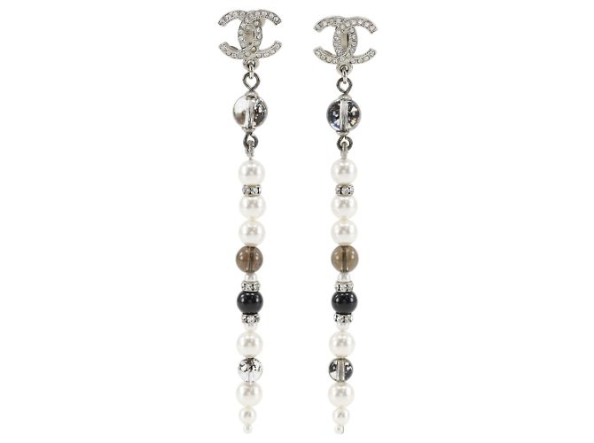 Orecchini a clip Chanel Coco Mark Argento 