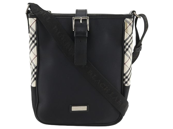Borsa a tracolla Burberry Black Label Nova Check Nero