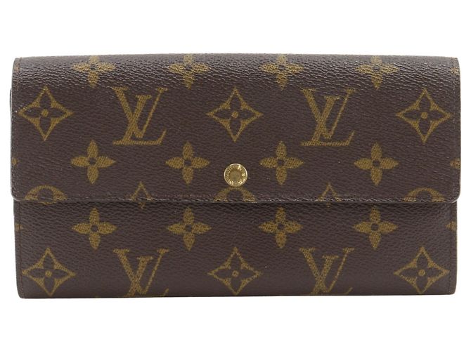 Cartera larga Louis Vuitton Monogram Castaño