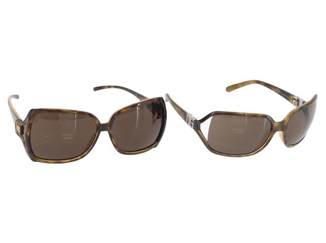 Dolce & Gabbana DOLCE&GABBANA Tortoise Pattern Sunglasses plastic 2 Set Brown Auth 178392
