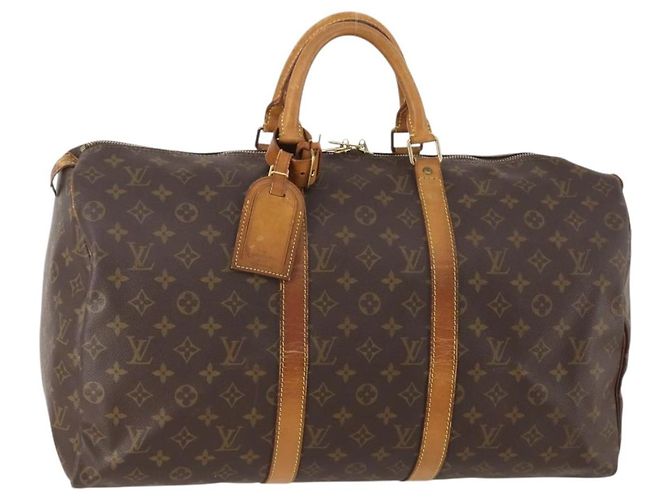 LOUIS VUITTON Sac Boston Monogram Keepall 50 M41426 LV Auth bs34957