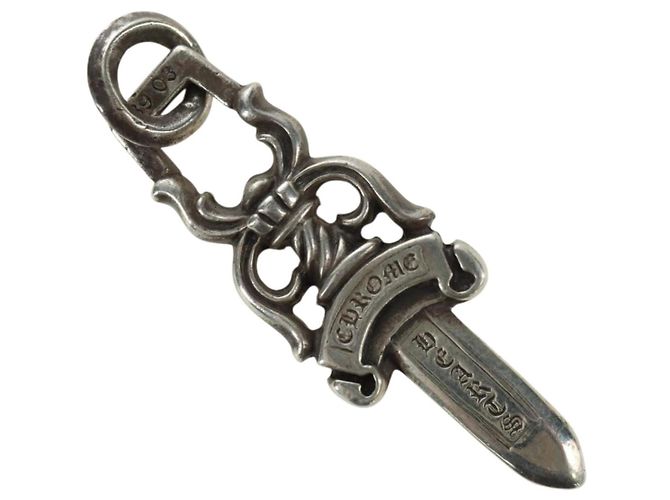 Pendente Chrome Hearts Dagger Charm Top Ag925 Silver Auth 176816SM Argento