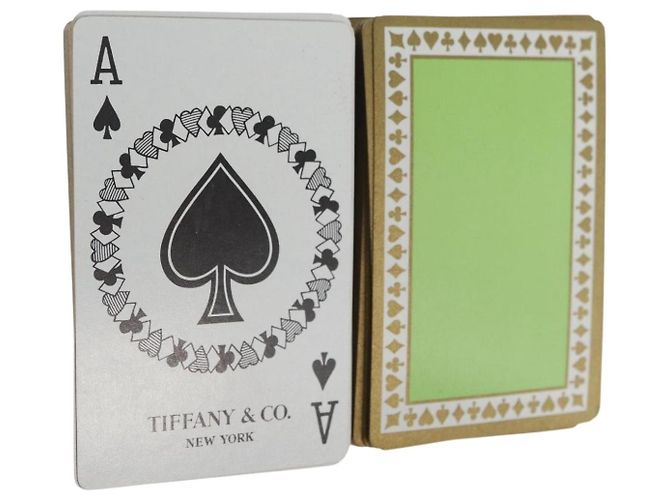 Autre Marque TIFFANY&Co. Playing Cards Paper White Auth BA12631