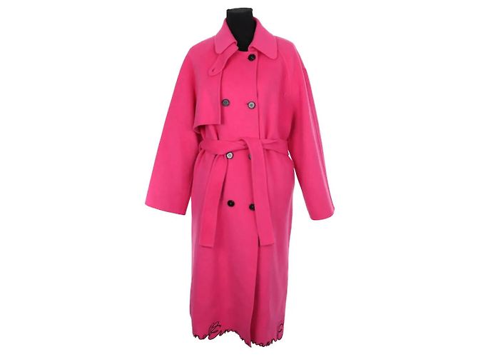 Autre Marque Abrigo de lana rosa