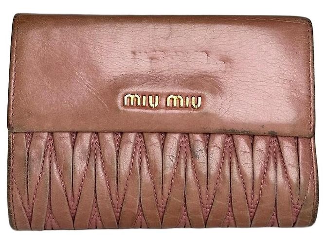 Vintage Miu Miu Quilted Wallet Pink