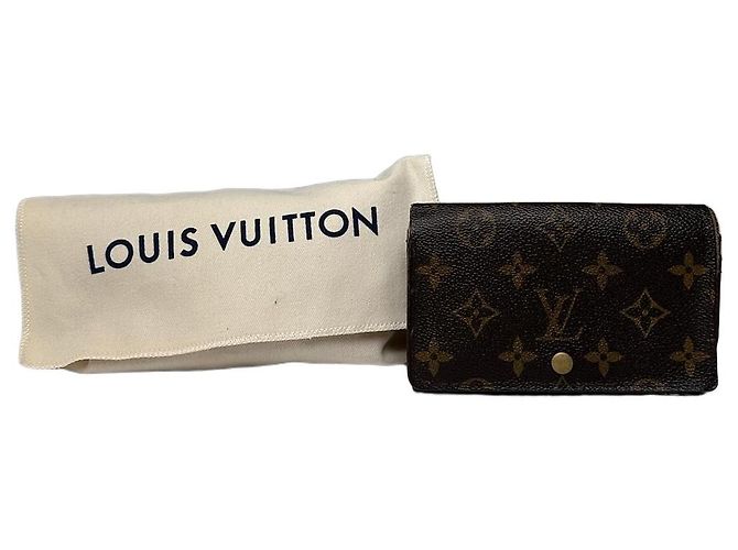 Vintage Louis Vuitton Coated Wallet Brown Monogram