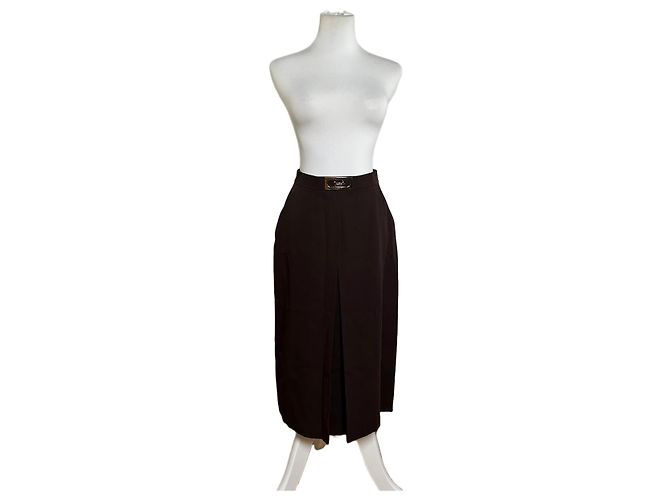 Céline Vintage Celine Wollrock braun