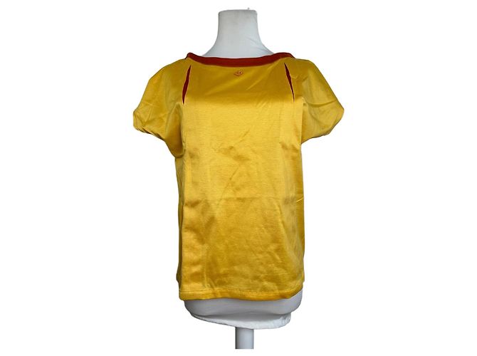 T-shirt in cotone vintage Dior gialla Giallo