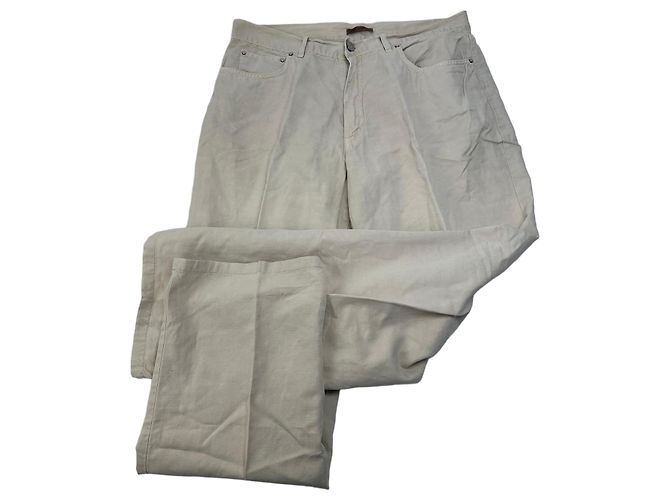 Vintage Loewe Baumwollhose Beige