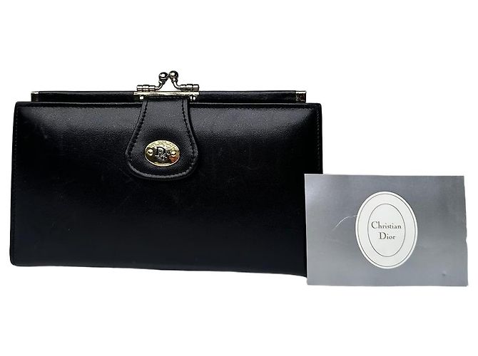 Vintage Dior Leather Wallet Black