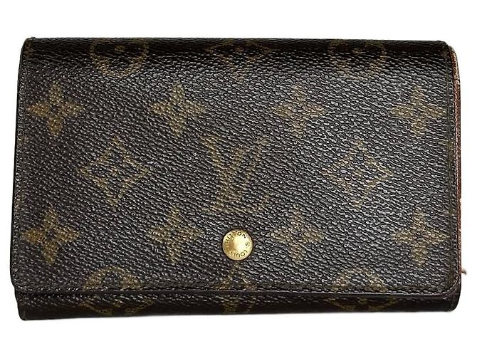 Portefeuille Louis Vuitton en toile Monogram marron
