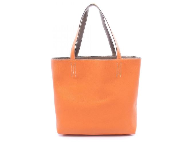 Hermès Sac cabas Hermes Double Sens 45 Orange