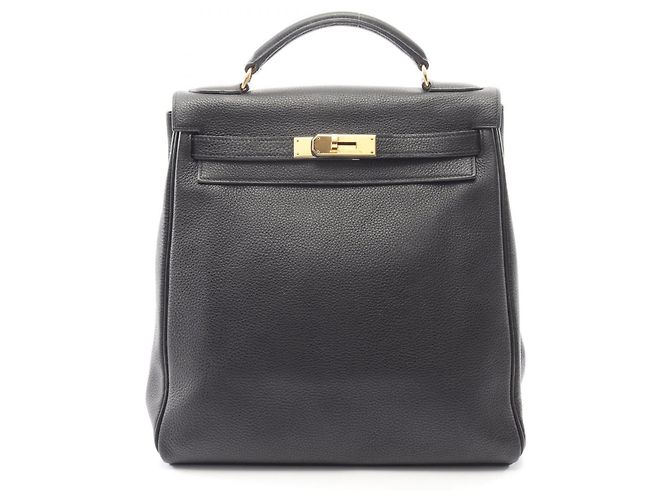 Hermès Sac à dos/Sac à main Hermes Kelly Ad GM Noir