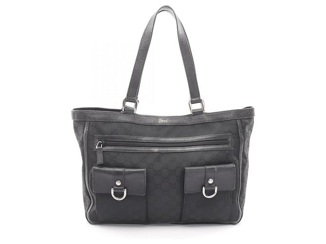 Borsa Tote Gucci Abbey GG Pattern Nero
