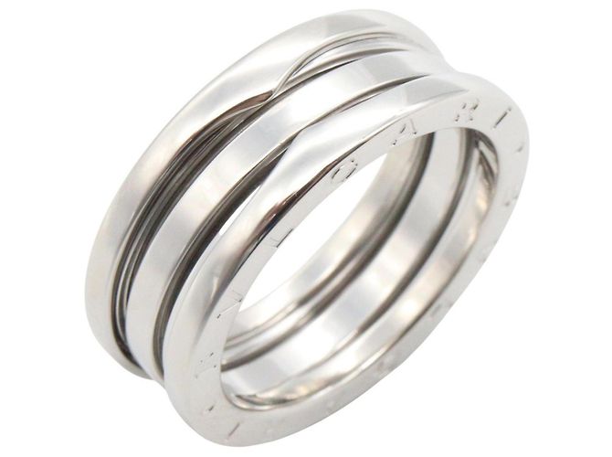 Bulgari Anel Bvlgari B-zero1 em prata e ouro branco 18K