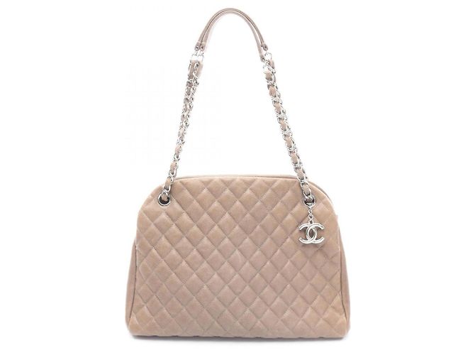 Bowling Chanel Matelassé Handtasche Grau Braun