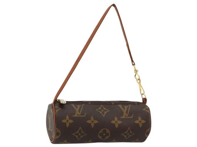 Louis Vuitton Papillon Pochette Monogram Canvas Mini Castaño