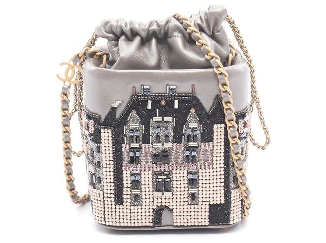 Borsa a secchiello Chanel Small Argento 