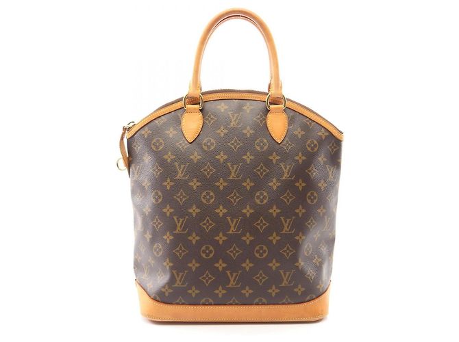 Borsa verticale Louis Vuitton Lockit Marrone 