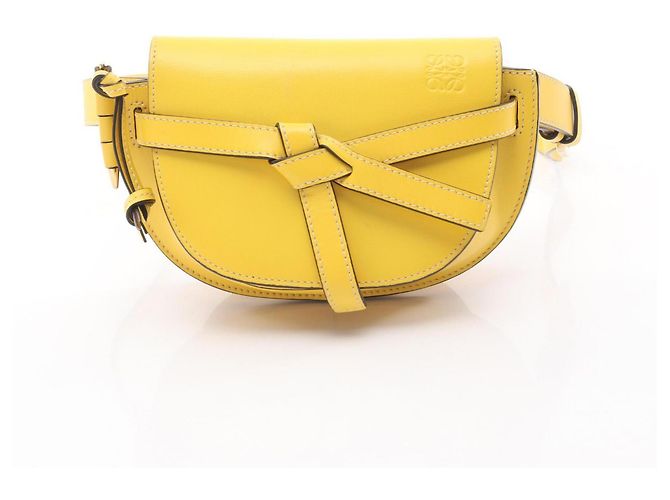 Sac banane mini Loewe Gate Dual Jaune
