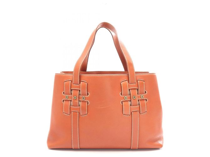 Céline Bolsa Tote de Couro Marrom Celine Macadam