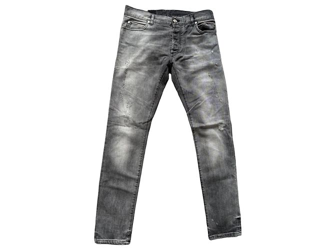 Vaqueros Slim Balmain Gris Lavado Azul oscuro