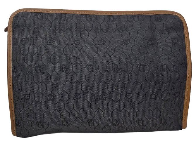 Pochette Christian Dior Monogram Marron Noir