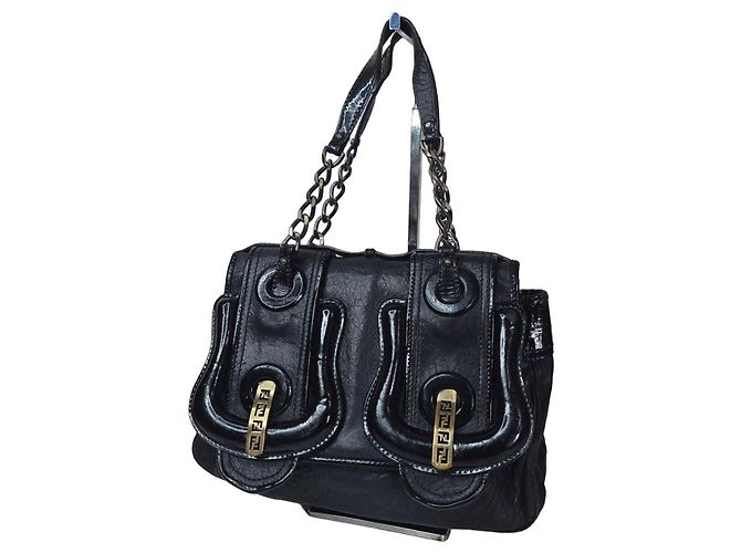 Fendi Borsa Baguette Pelle Nera Nero