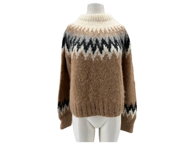 Autre Marque ELEVEN SIX Musterpullover aus Wolle Beige M