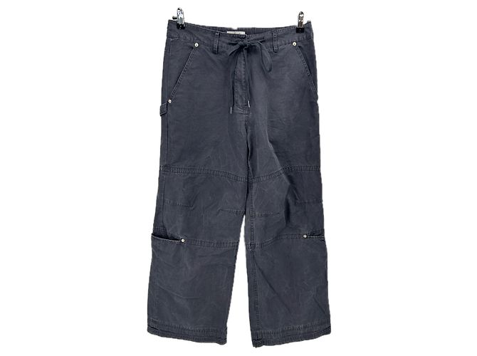 Autre Marque Pantalones cargo grises de algodón talla S