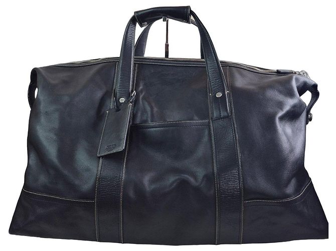 Borsa da viaggio Coach in pelle nera Nero