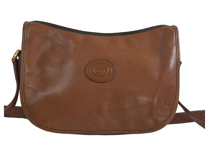 Borsa a tracolla Gucci in pelle marrone