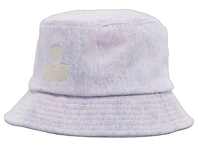 Isabel Marant Haley Bucket Hat Weiß Hellblau