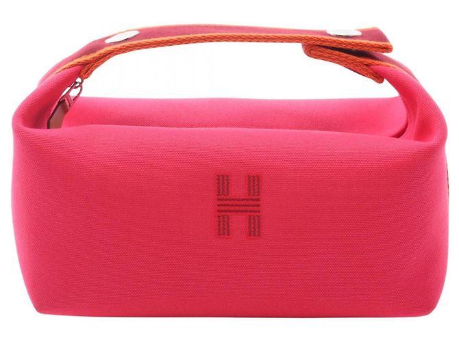 Hermès Bolso Hermes Bride à Bracque PM Rosa Naranja Burdeos