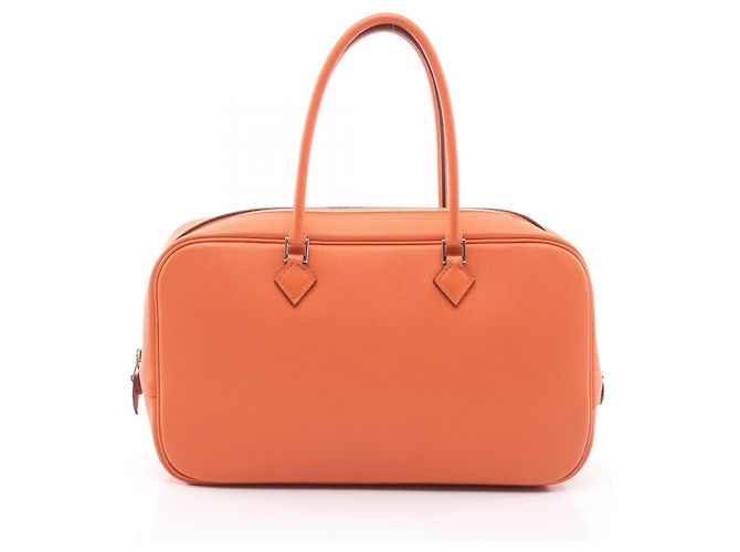 Hermès Bolsa Hermes Plume Elan 28 Laranja