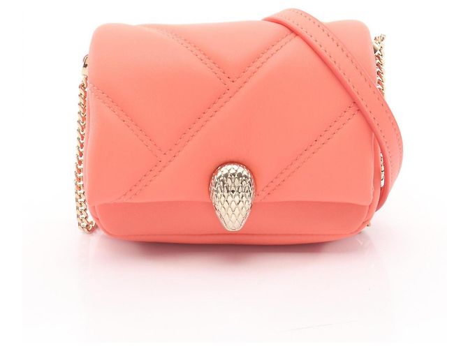 Bulgari Bolsa de ombro micro Serpenti Cabochon da Bvlgari Rosa