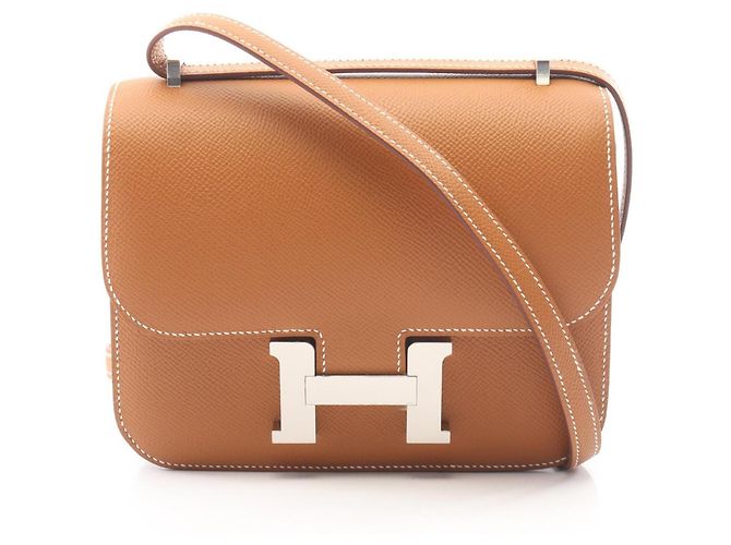 Hermès Borsa a Spalla Hermes Constance 3 Mini Marrone D'oro