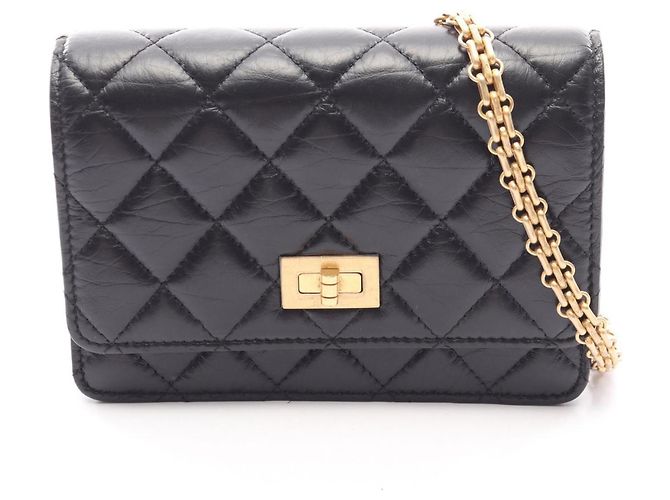 Borsa a tracolla mini Chanel 2.55 Matelassé Nero