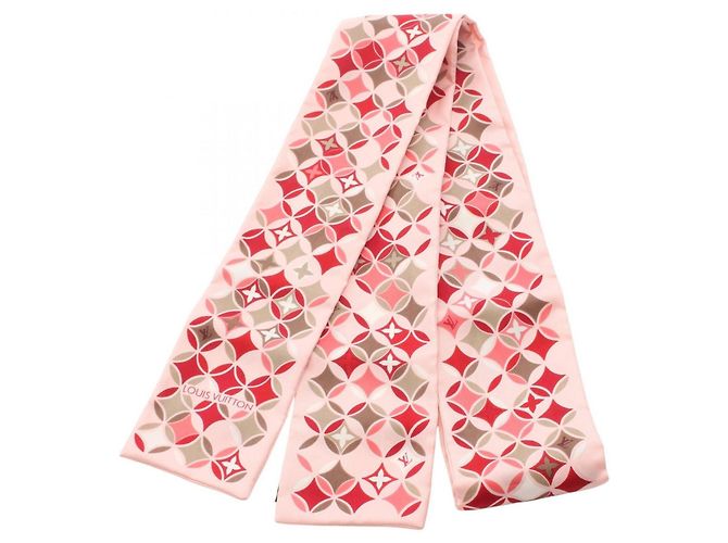 Foulard a nastro in seta rosa Louis Vuitton
