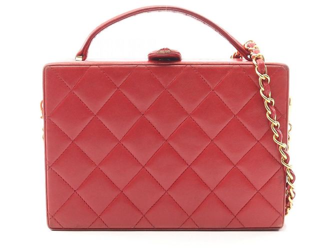 Chanel Matelassé 2-Way Handtasche Rot
