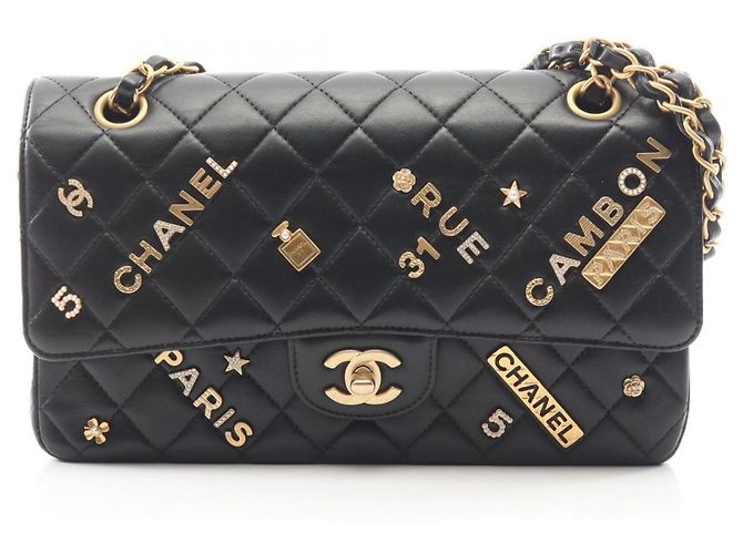 Borsa a Spalla Chanel Matelassé Double Flap Nero