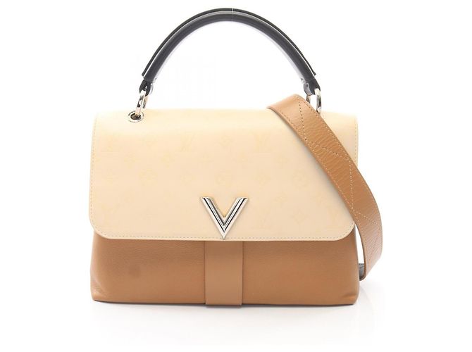 Bolsa Louis Vuitton Very One Handle Marrom Preto Bege