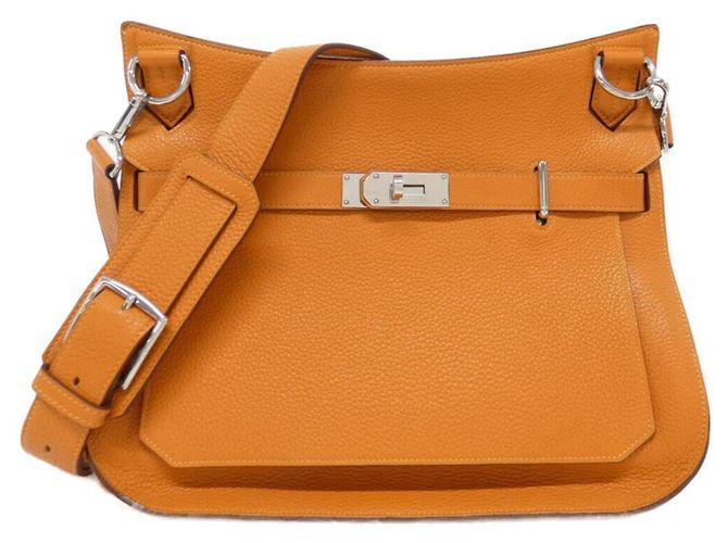 Hermès Bolsa de ombro Hermes Jypsiere Eclat 34cm Laranja Mostarda