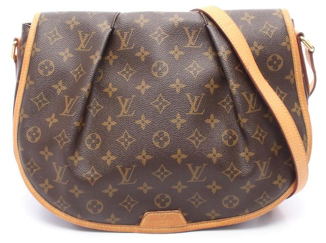 Bolsa de Ombro Louis Vuitton Menilmontant MM Marrom