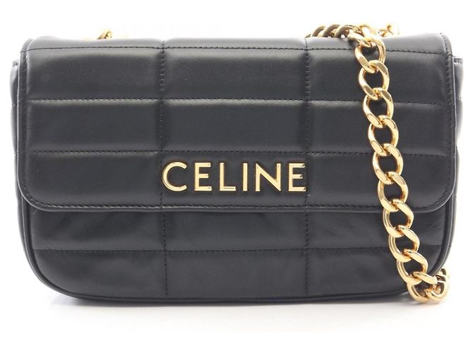 Céline Bolsa de ombro monocromática Celine Preto
